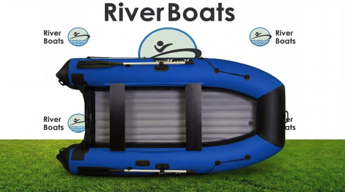 Лодка ПВХ River Boats 370 НДНД (Сине-Черный)