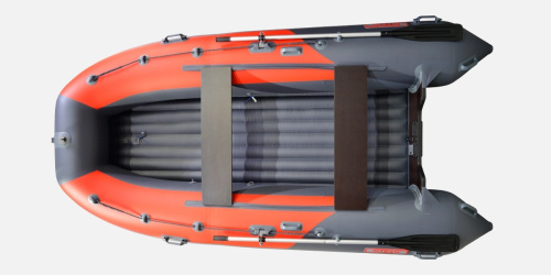 Лодка ПВХ Хантер Stels 375 Аэро (Красно-Серый)